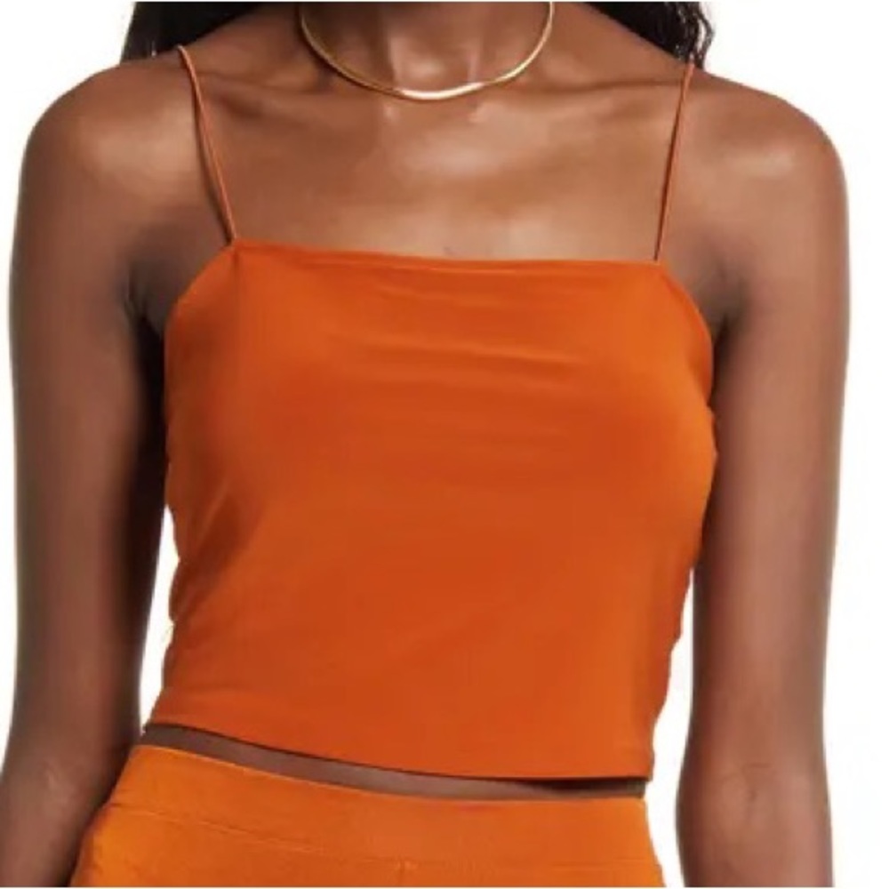 🌟5 for $25🌟 Open Edit Crop Tank in Rust Ember